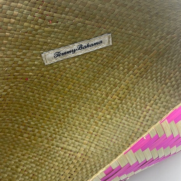Tommy Bahama Pink and Cream Woven Clutch - Picture 6 of 9